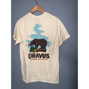 Dravus‎ Bearly Vintage SST Sand Graphic T-Shirt Mens Medium Bear Outdoor Natural